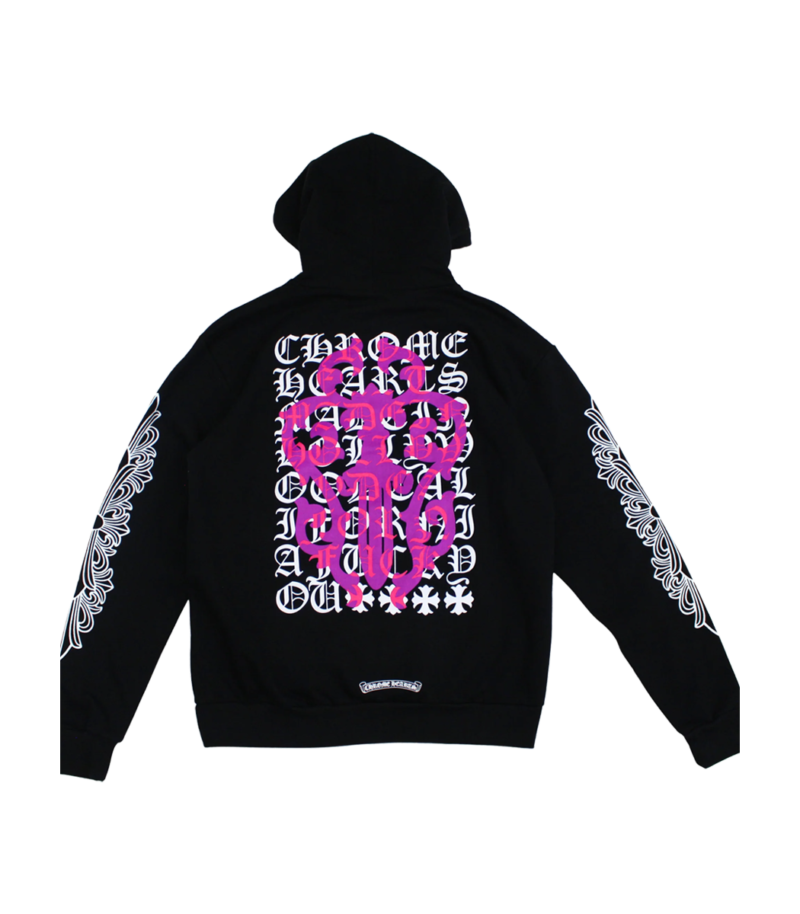 Chrome Hearts Eye Chart Pink Dagger Pullover Hoodie