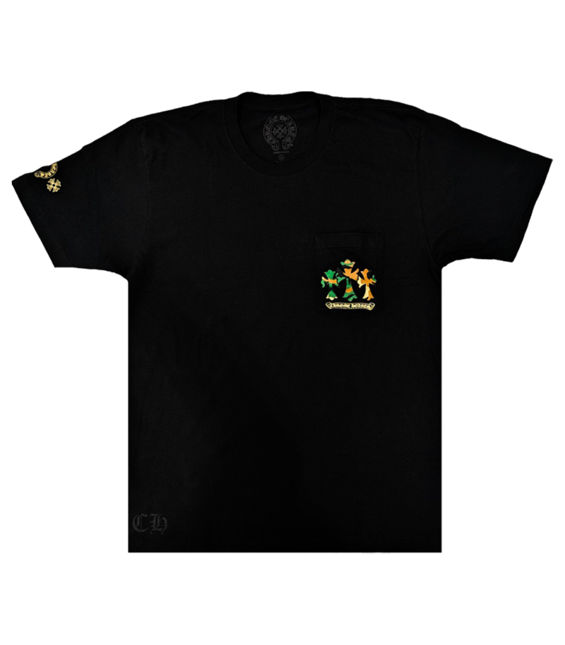 Chrome Hearts Camo Cemetery Cross Logo T-Shirt